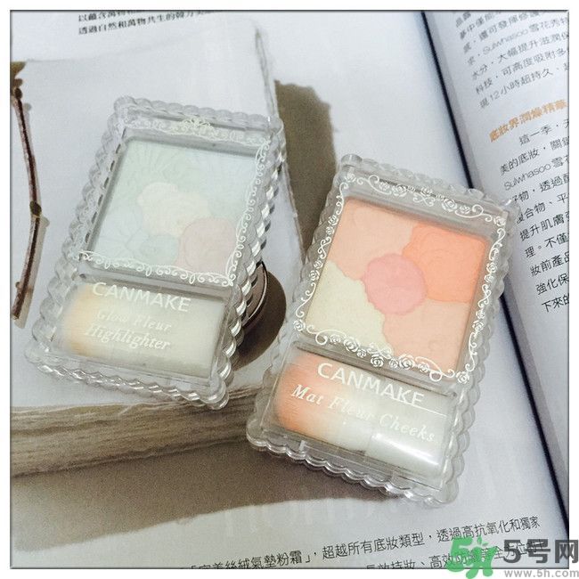 canmake花瓣腮紅色號對比圖？canmake五色花瓣腮紅試色