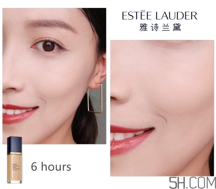 雅詩蘭黛沁水粉底液色號(hào)_試色
