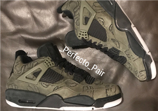 kaws與air jordan 4聯(lián)名橄欖綠版本實(shí)物什么樣？