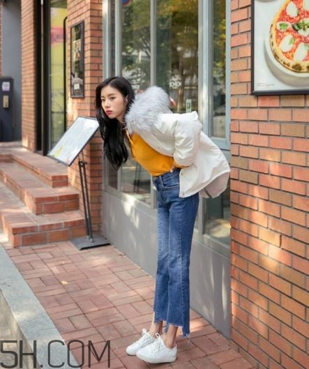 棉襖配牛仔褲好看嗎？棉服搭配牛仔褲圖片