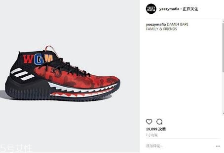bape與adidas dame 4聯(lián)名有哪幾款_多少錢？